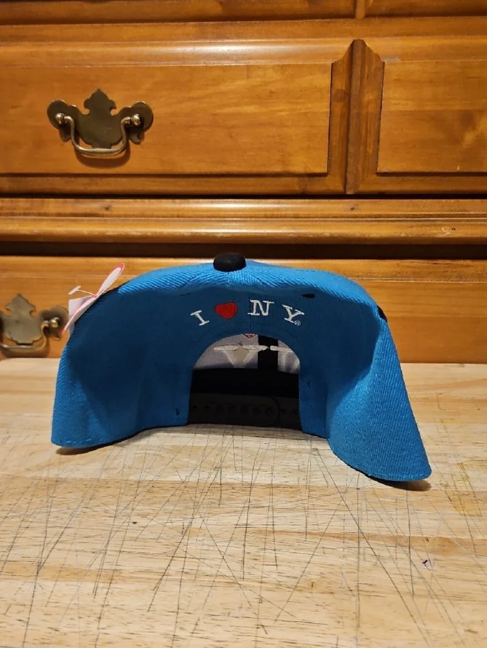 I Love NY Snapback Hat - Blue and Black.